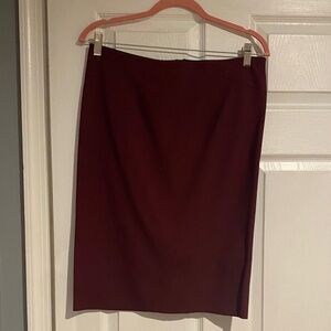 Ann Taylor Deep Red Pencil Skirt